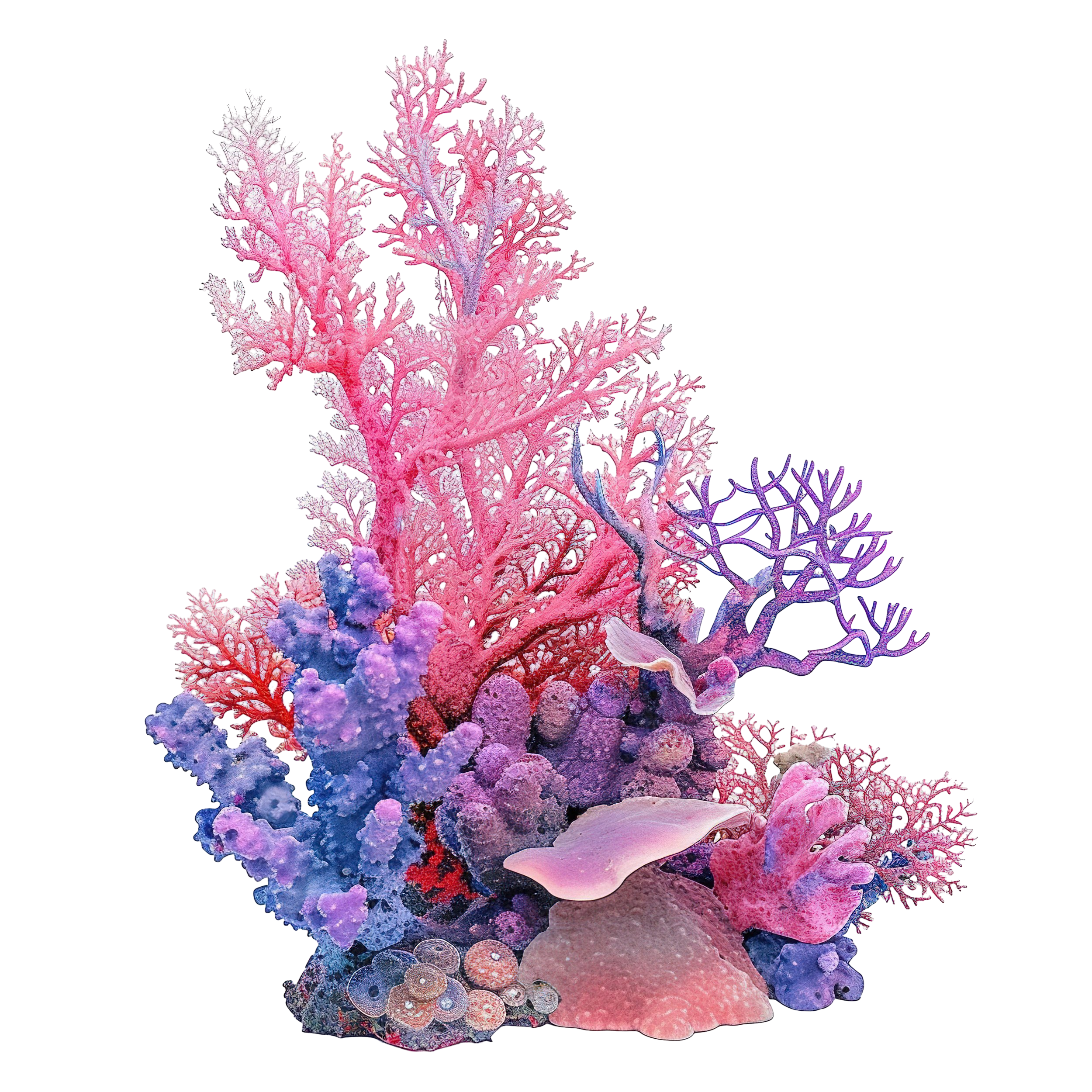 Pink and purple coral reef